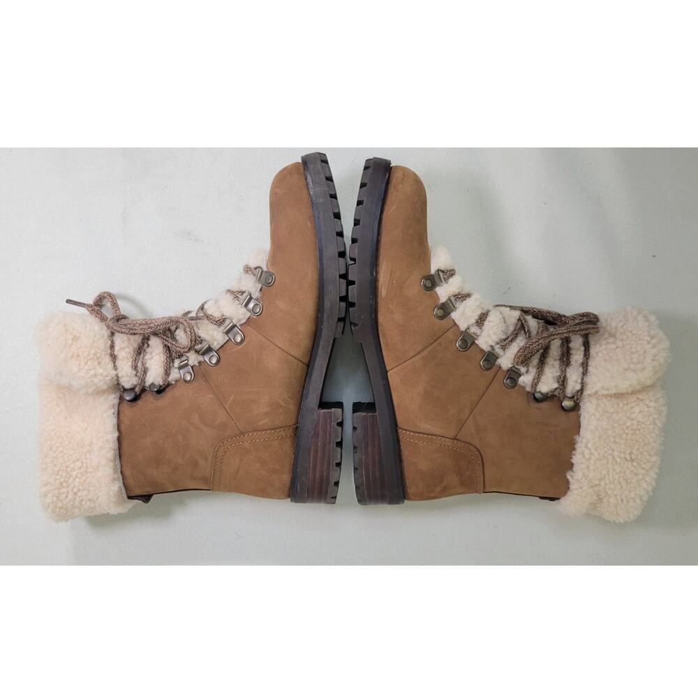 UGG Fraser Boots Womens Size 6 Leather Sheepskin Hiking UGG Boots Brown 1018896 - Picture 5 of 11